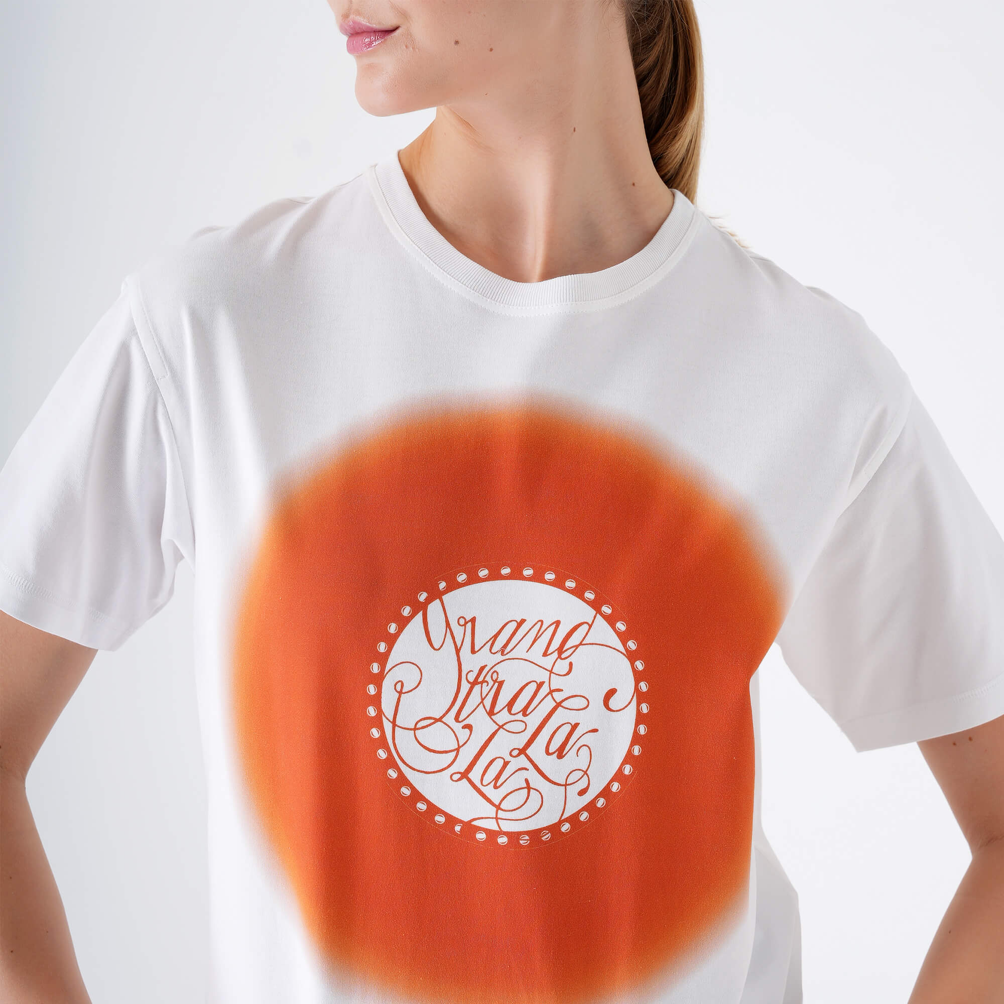 Hermes - White&Orange Grand Thala Tshirt